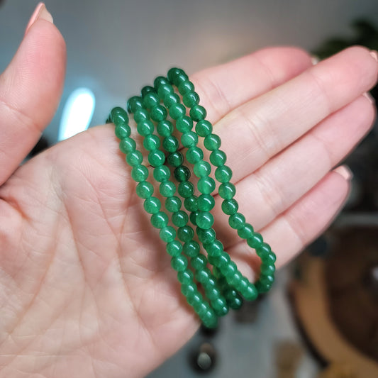 Green Aventurine - 4mm Beads - luck, spiritual growth, happiness
