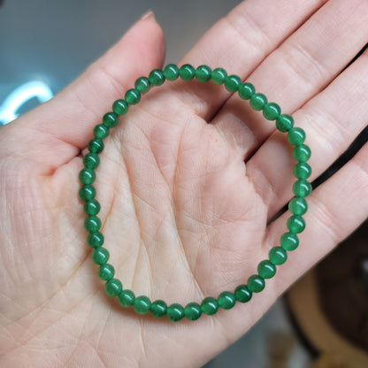 Green Aventurine - 4mm Beads - luck, spiritual growth, happiness