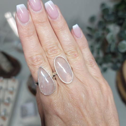 Rose Quartz Ring | Sizes 6 & 7