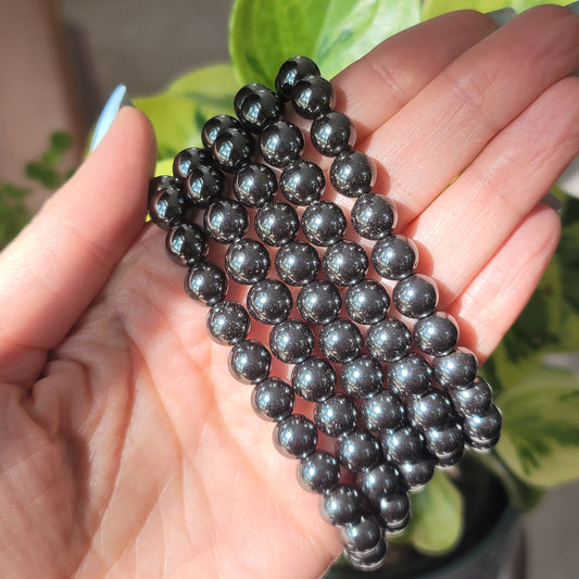 Hematite Bracelet - 8mm Beads