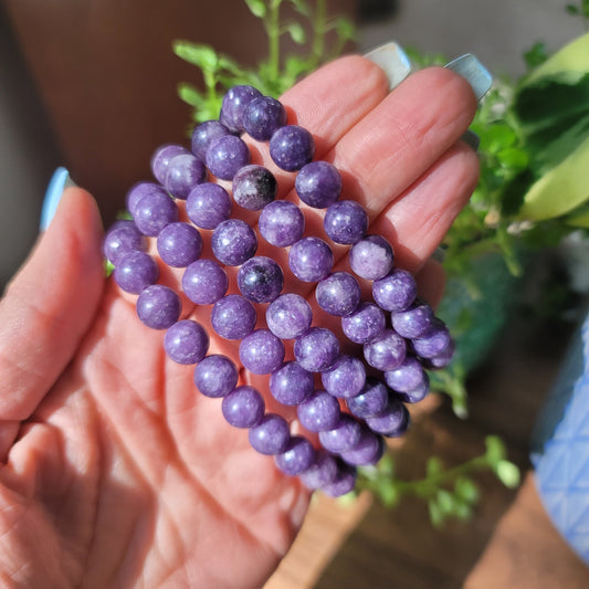 Lepidolite Bracelet - 8mm Beads