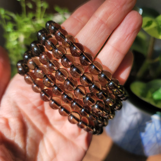 Smoky Quartz Bracelet - 8mm Beads