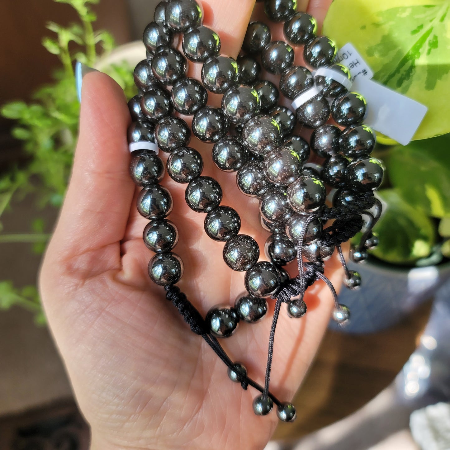 Hematite Bracelet - Adjustable - 10mm Beads