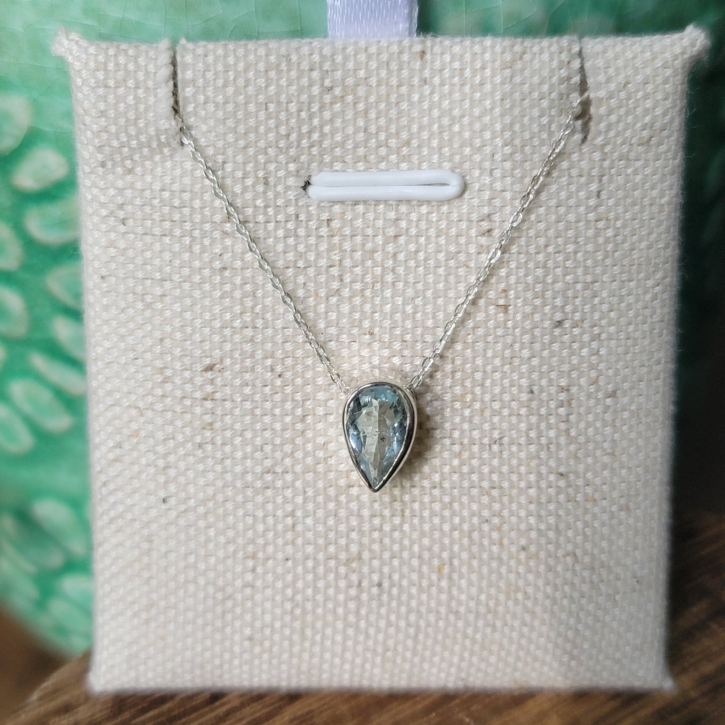 Aquamarine Faceted Pendant 04 | .925 Sterling Silver Chain