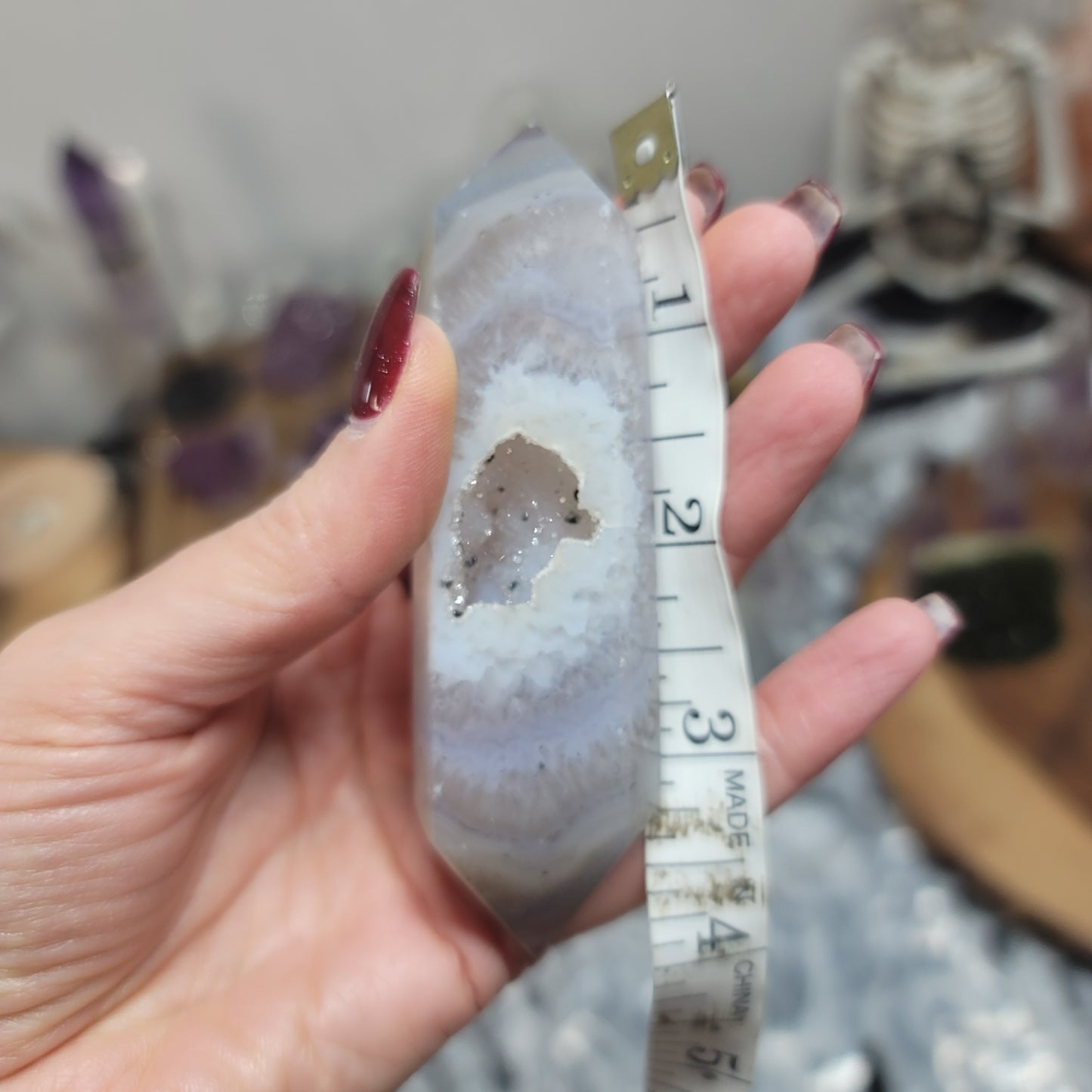 Druzy Agate Wand, Brazil - 01