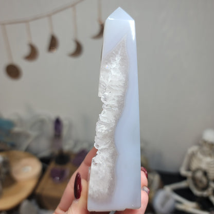 Druzy Agate Obelisk, Brazil - 001