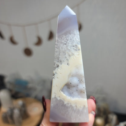 Druzy Agate Obelisk, Brazil - 002