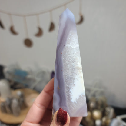 Druzy Agate Obelisk, Brazil - 002