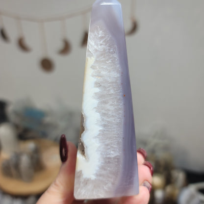 Druzy Agate Obelisk, Brazil - 002