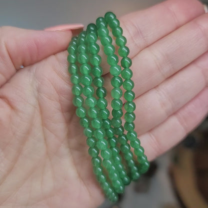 Green Aventurine - 4mm Beads - luck, spiritual growth, happiness